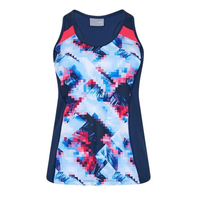 Head Ava-tanktop met ronde hals voor dames (Blauw/roze)