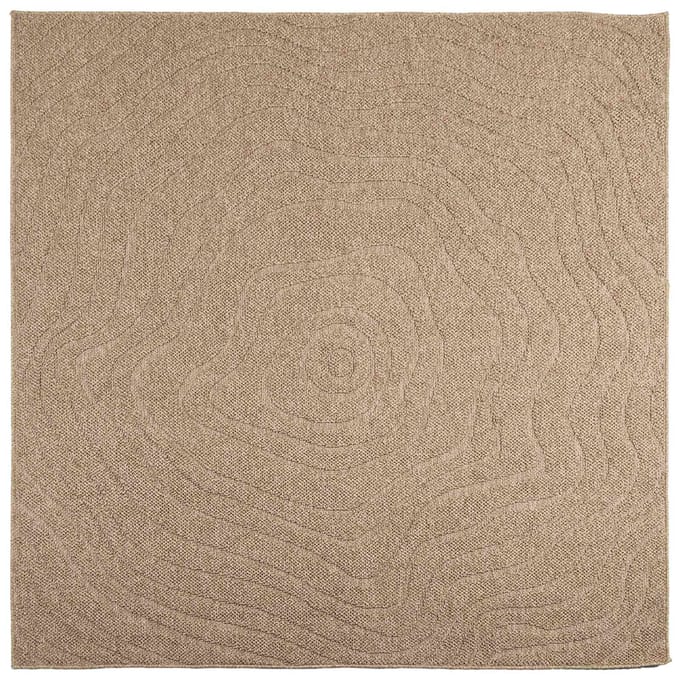 vidaXL - Binnen- - en - buitenkleed - AGIRA - Naturel - 200 - x - 200 - cm - Polyester