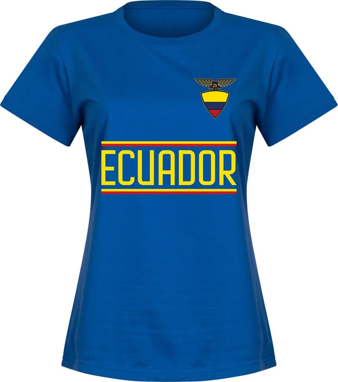 Ecuador Team T-shirt - Blauw - Dames - S