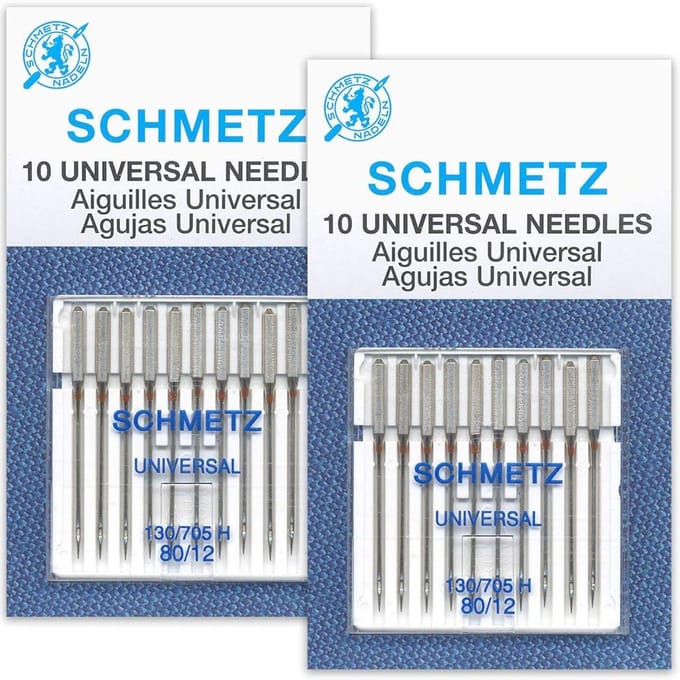 Schmetz Universele Naaimachine Naalden - Maat 80/12-2 Kaarten - 20 Naalden