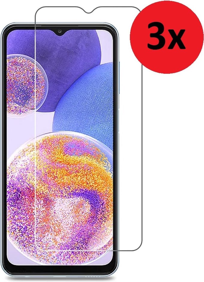 Geschikt voor Samsung Galaxy A34 5G Screenprotector - Samsung A34 5G Screen Protector Tempered Beschermglas 3x