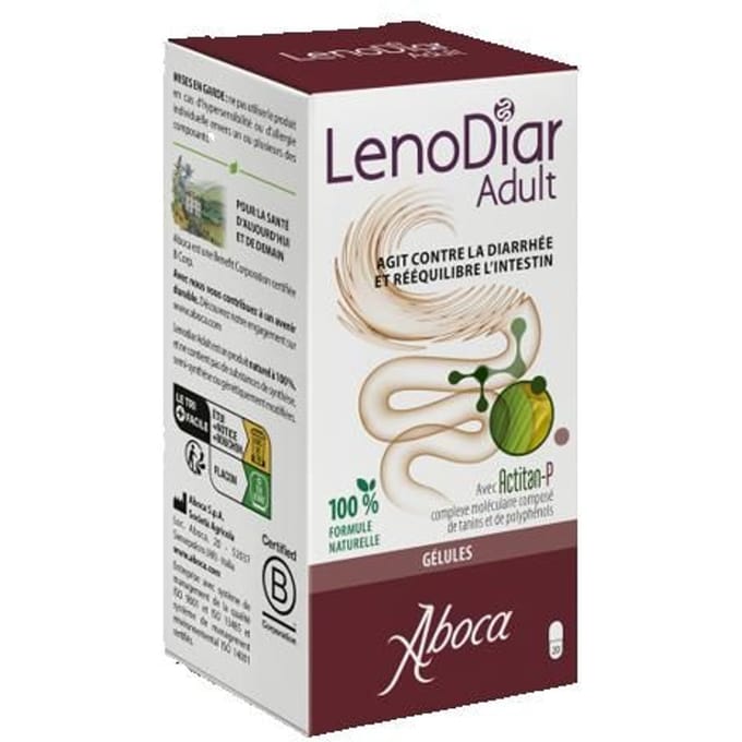 Aboca lenodiar adult 20 gélules de 500mg