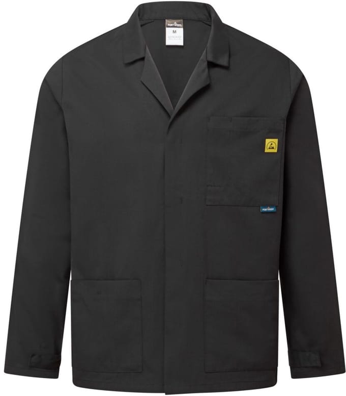 Portwest Anti-statisch ESD labjas AS18 - Zwart - M