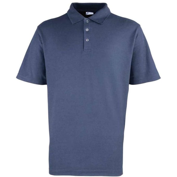 Premier poloshirt met studs voor heren (Marine)