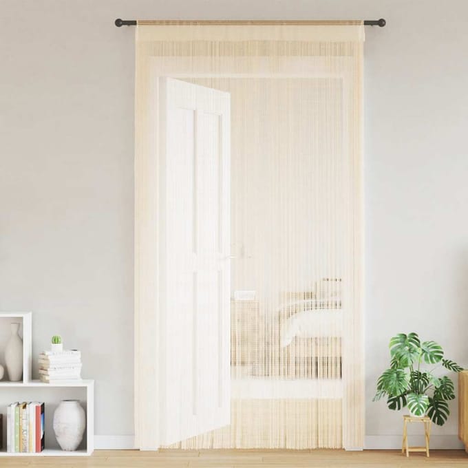 vidaXL - Draadgordijnen - 140x250 - cm - crème - 2 - st