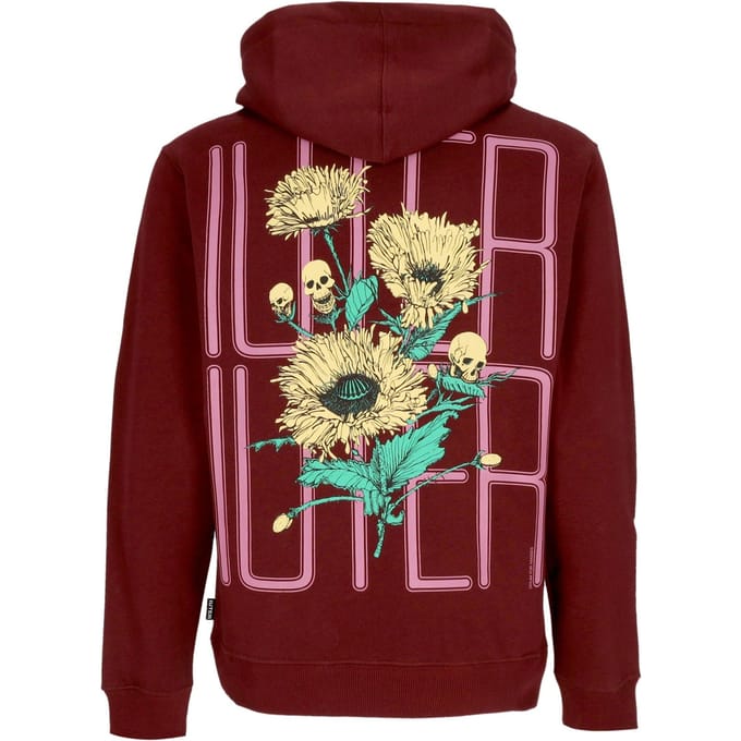 Herenhoodie met wervelkolomschedels, bordeauxrood