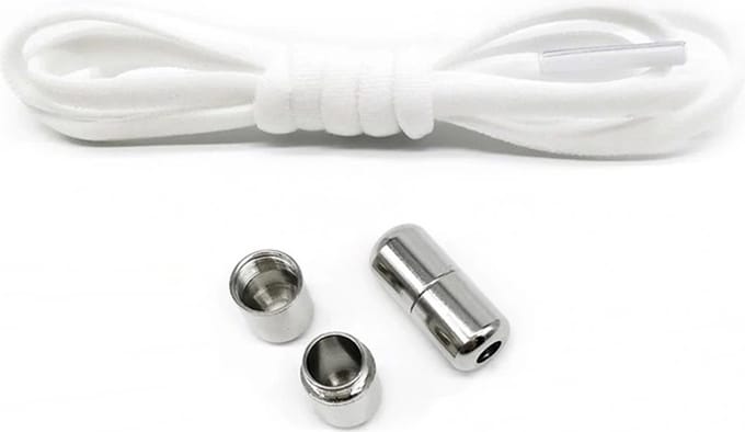 Hypify - Elastische Veters met lock gesp - Wit - No Tie - Schoenveters