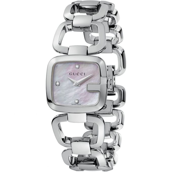 Gucci YA125502 Zilveren Dames Parelmoer Horloge
