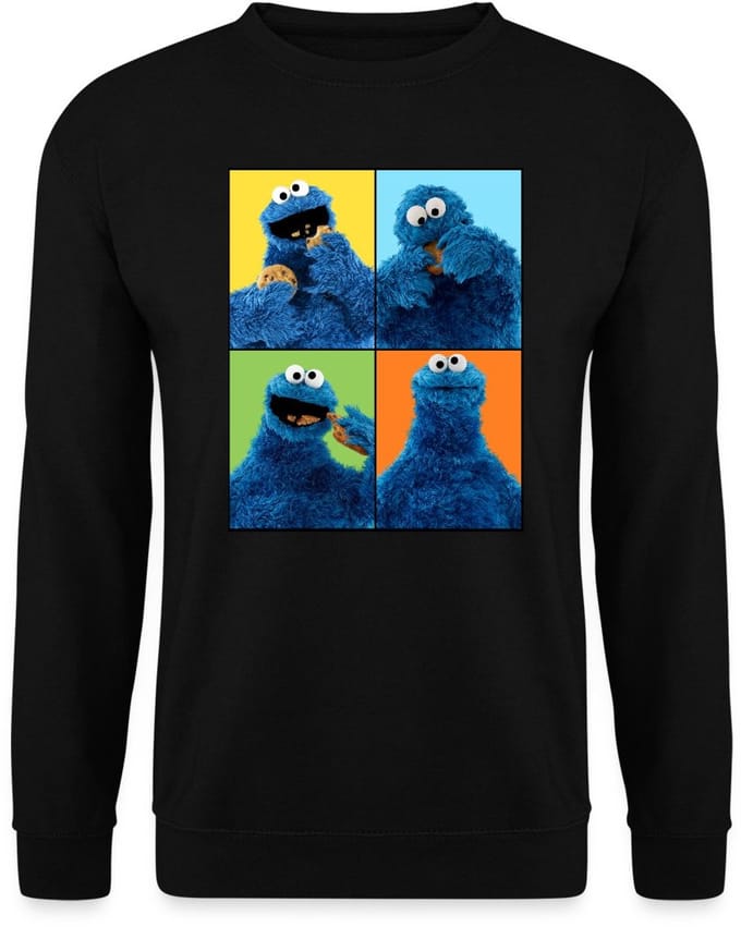 Sesamstraat Koekiemonster Kunst Sweater Heren