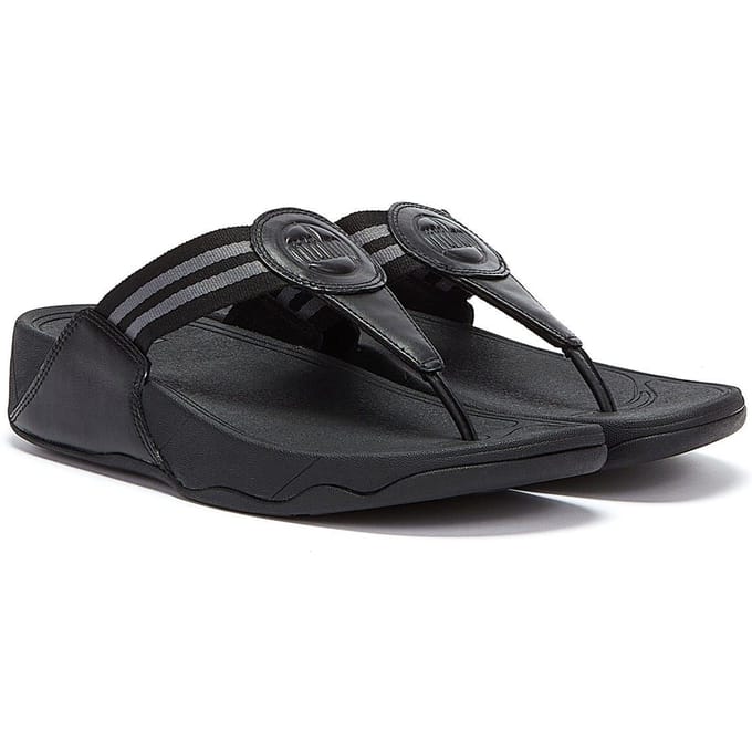 Fitflop Walkstar Webbing teenslippers voor dames - (Zwart)
