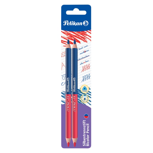 Pelikan 811118 kleurpotlood 2 stuk(s) Blauw, Rood