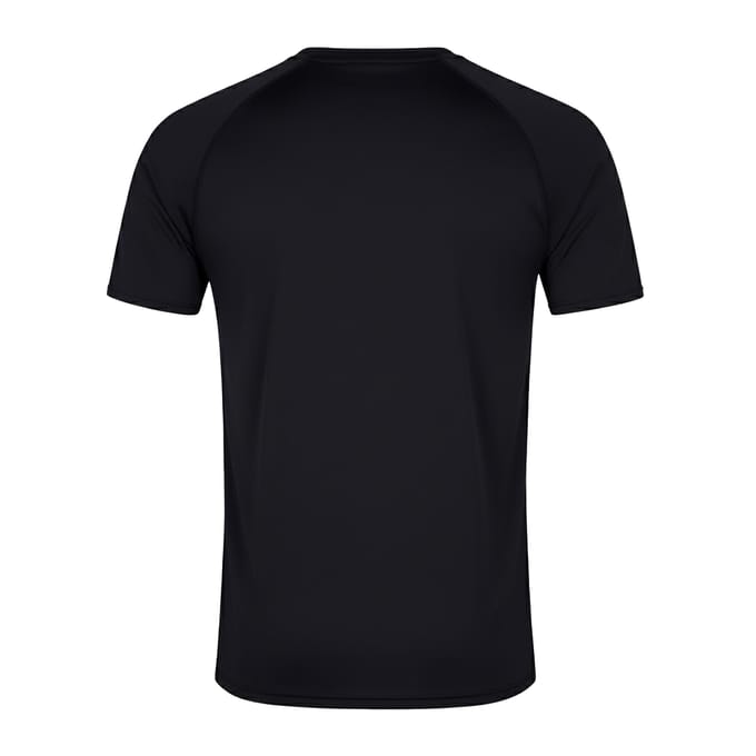 Canterbury Heren Klein Logo Super Light T-Shirt (Zwart/Gunmetaalgrijs)