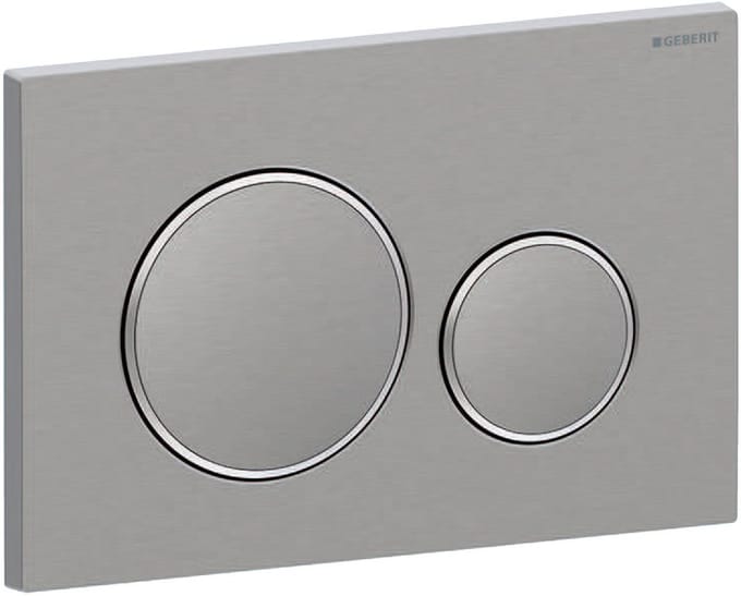 Geberit actuator plate Sigma 20 in stainless steel for 2 volume flushing 115.882.SN.1