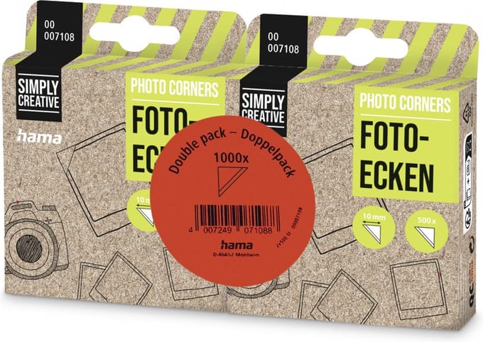Hama Fotohoekjes dispenser 2x500 stuks