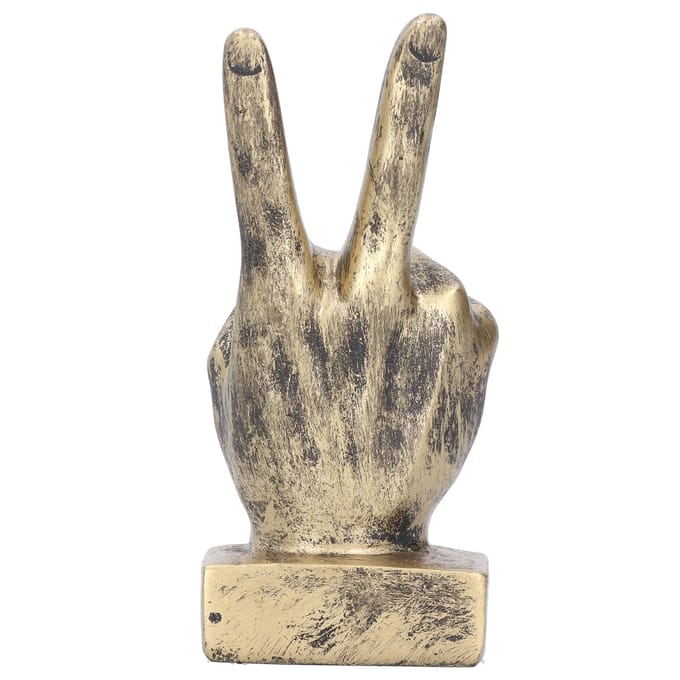 Hars Vingergebaar Sculptuur Creatief Beeld Thuis Kantoor Bureau Boekenkast Ornament DecorBrons koper
