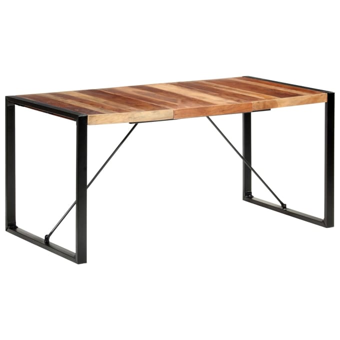 vidaXL - Eettafel - 160x80x75 - cm - massief - hout