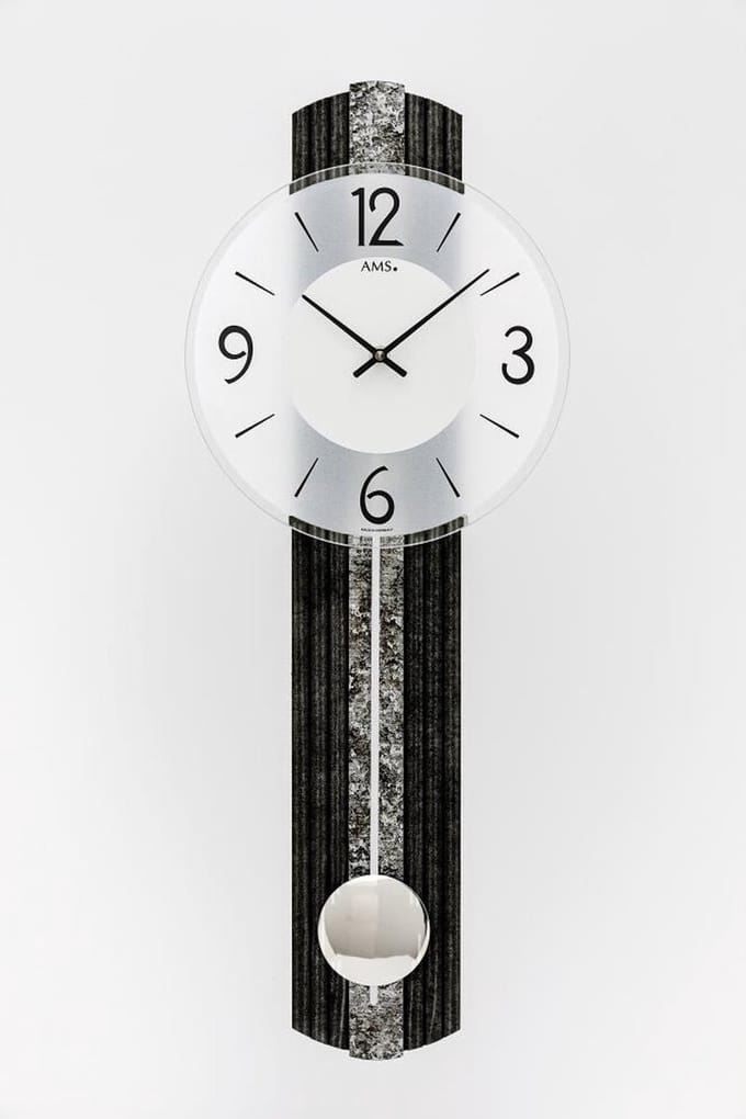 AMS wandklok met slinger Quartz uurwerk 7486