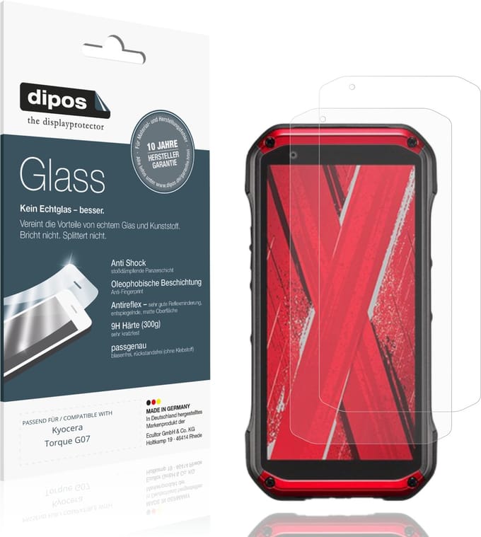 dipos – 2x Matte Pantserfolie geschikt voor Kyocera Torque G07 | 9H Screenprotector