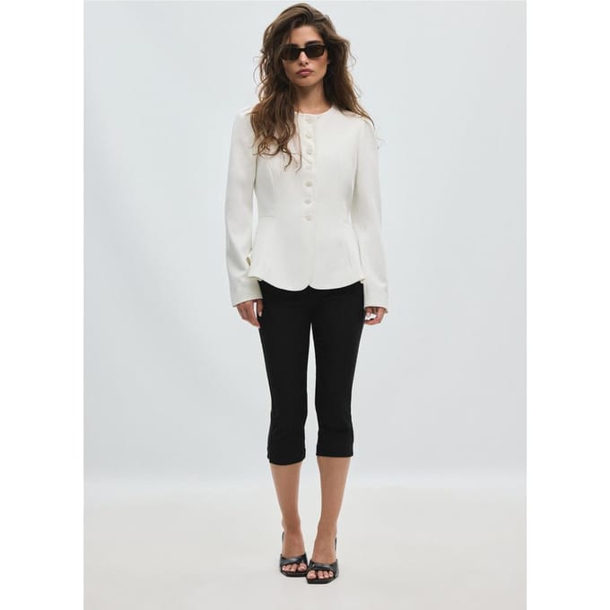 Stradivarius Peplum blazer  Ecru S