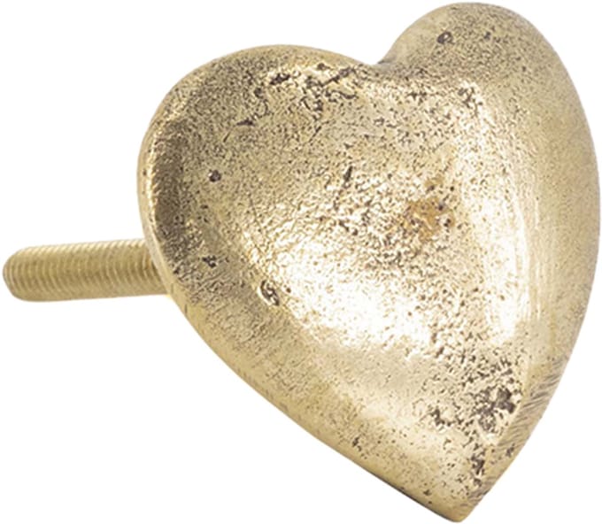 Doing Goods Holly Heart Knob - Gold Shiny