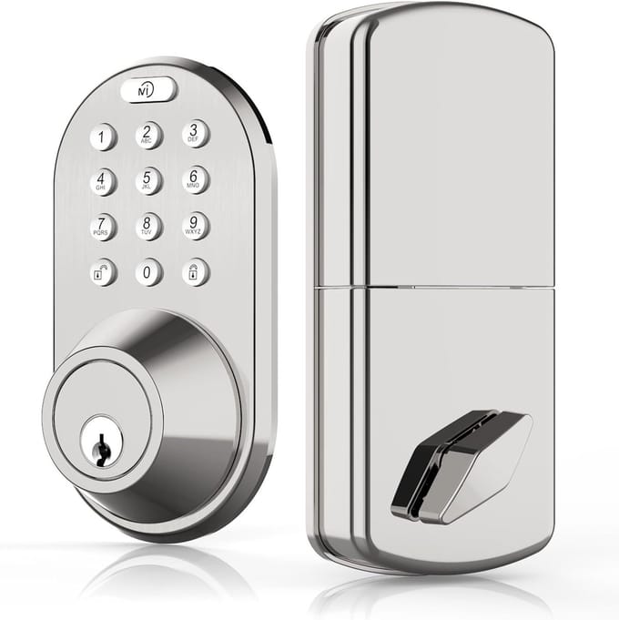 Elektronisch Deurslot met Digitale Code - Slimme No-Key Toegang met One-Touch Vergrendeling en Eenvoudige Installatie