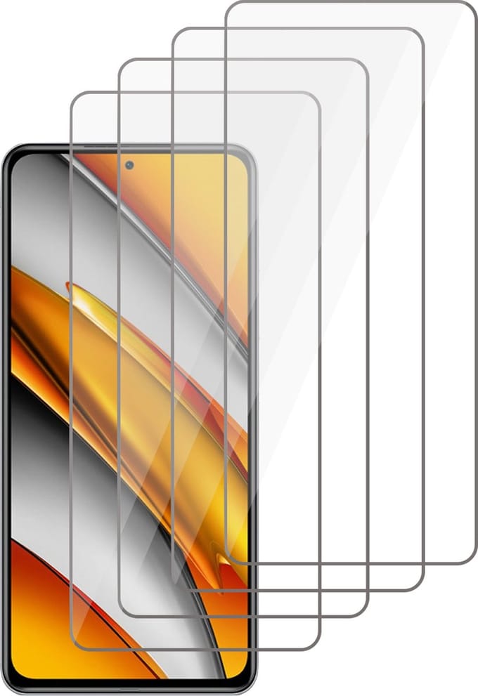 Screenprotector geschikt voor Xiaomi Poco F3 - Screen Protector Glas - 4 Stuks