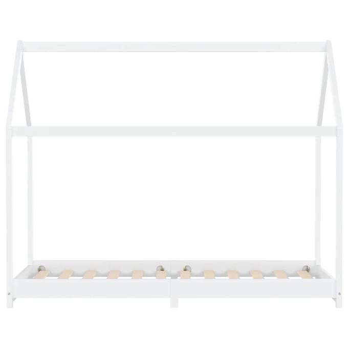 vidaXL - Kinderbedframe - massief - grenenhout - wit - 90x200 - cm
