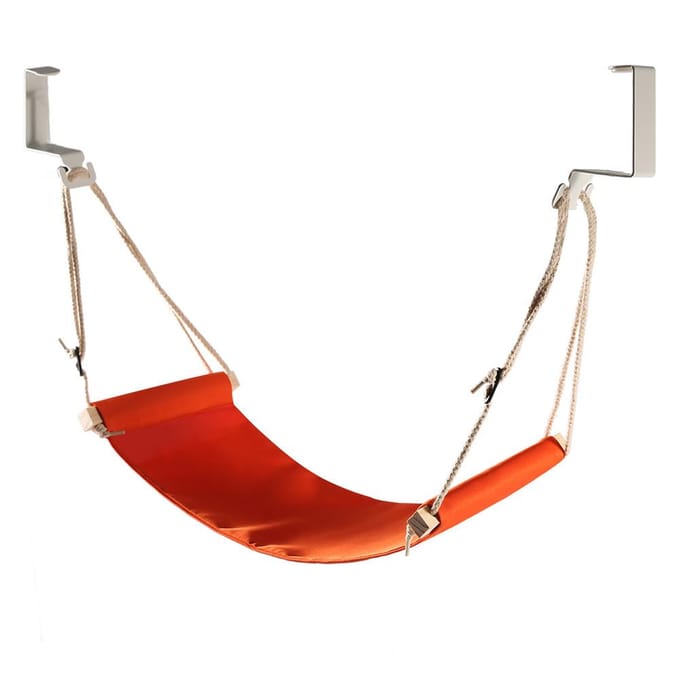 Sangle de repose-pieds suspendue pour bureau pliable, réglable, hamac de pied pour bureau d'avion, pour le voyage red