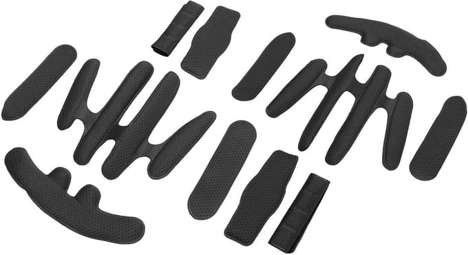 Helm Padding Kit - Fietshelm Vervanging - Fietsen Comfort - Aanpasbaar Universeel - Set van 2 - Zwart