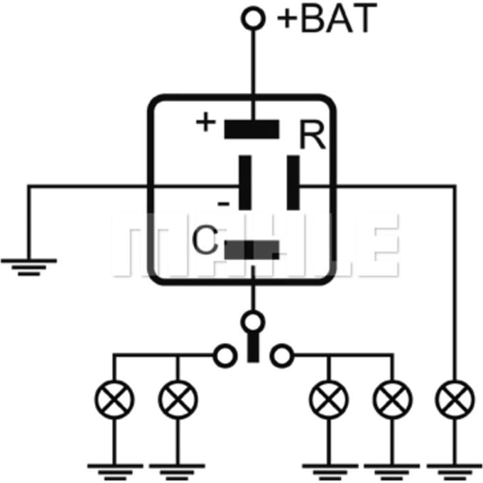 Knipperlichtautomaat, pinkdoos MAHLE MFL 6