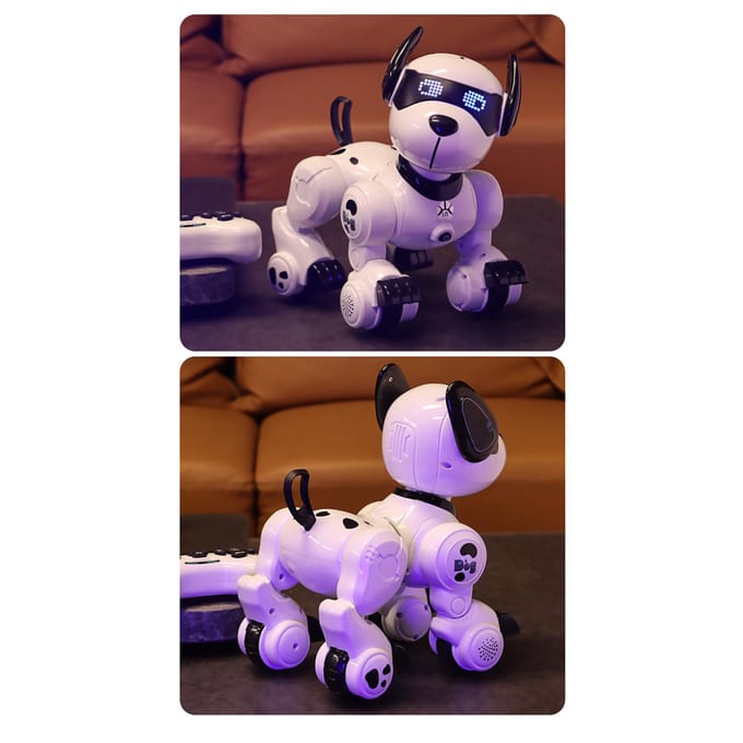 Afstandsbediening programmeren Smart Dog Robotic Patrouillehond Programmeerbare afstandsbedieninghond wit