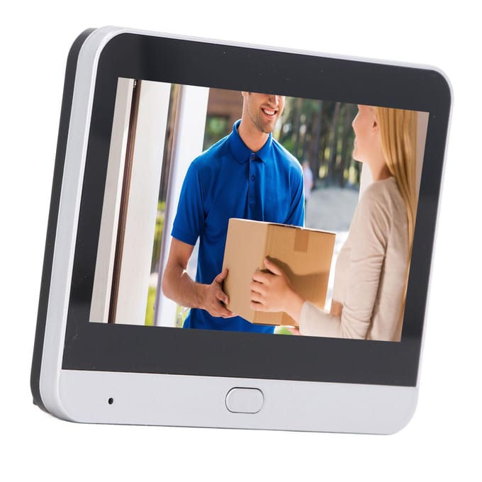 Slimme Video Deurbel 4.3in 1080P Draadloos 2-Weg Intercom PIR Bewegingsdetectie Oplaadbaar WiFi