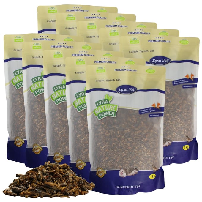 10 kg Lyra Pet® krekels gedroogd