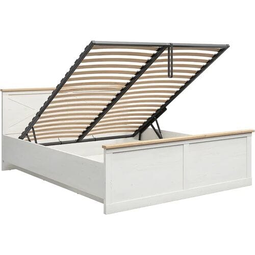 Brw Bedstee 180x200 inclusief lattenbodem Victoria Wit en Hout