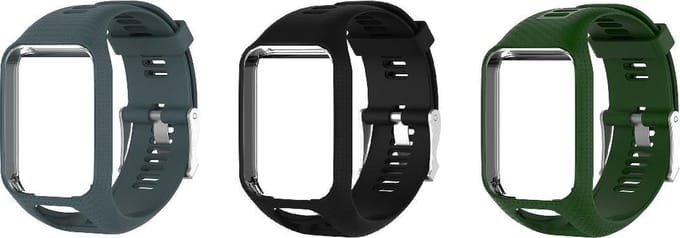 KELERINO. Siliconen bandjes geschikt voor TomTom Runner/Spark modellen - 3-pack
