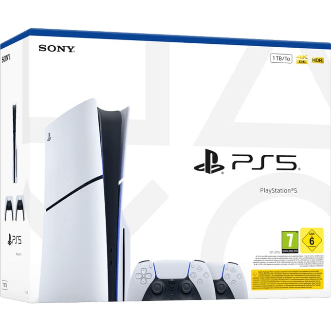PlayStation 5 Disc Edition 1TB- Slim - Bundel met 2 Dualsense Draadloze Controllers