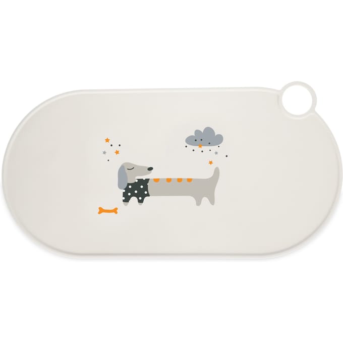 TIAKI Siliconen Voerbakplacemat Aston Teckel - L 50 x B 25 cm