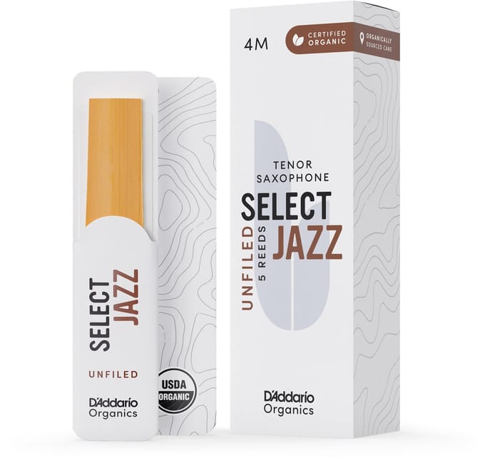 D'Addario Organic Select Jazz unfiled tenorsax riet per 5 stuks - 4H
