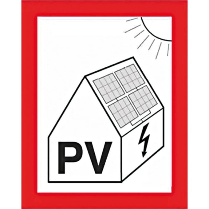 PV Systeem Waarschuwingsbord 105x148mm Zelfklevend - 182799