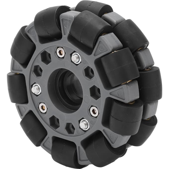100mm Dubbel Plastic Omni Directioneel Wiel Belasting 20KG voor Platform Robot Kit 14049