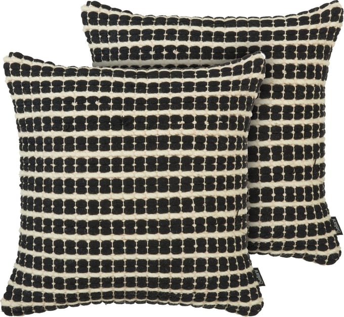 YONCALI - Sierkussen set van 2 - Crème - 45 x 45 cm - Katoen