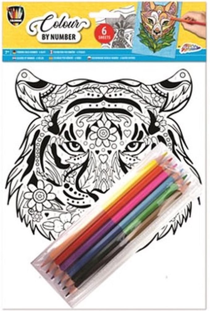 Grafix Kleuren op nummer 6 A4 vellen (1 stuk) assorti