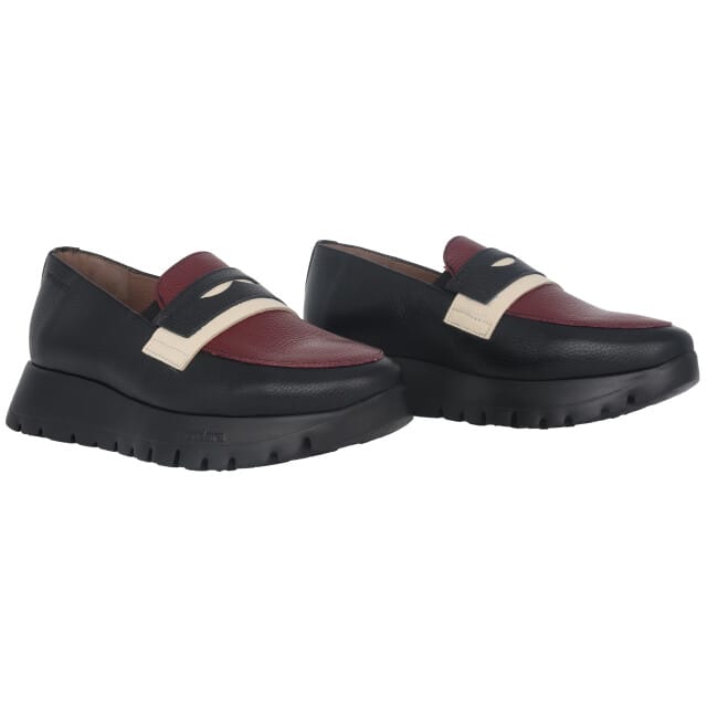 Wonders Materia - dames moccasin - Zwart - maat 36 (EU) 3 (UK)