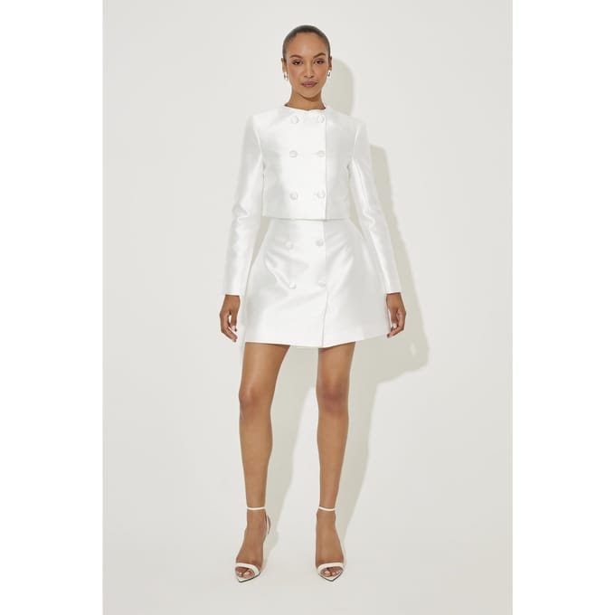 Odd Muse Satin Mini Skirt White Taglia: M | Minigonne Outlet | Donna | Bianco