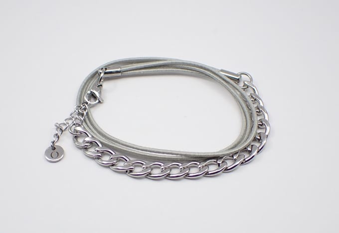 Colure® wikkelarmband jasseron robuust gourmet grijs