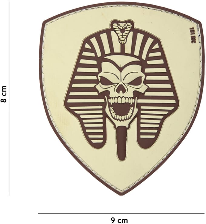 101 Inc Embleem 3D Pvc Farao Skull Beige 19006