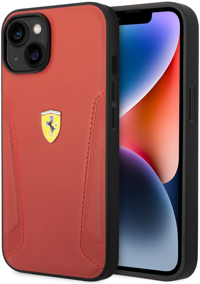 Ferrari Back cover - iPhone 14 Plus & 15 Plus - Rood - Slanke pasvorm - Valbescherming