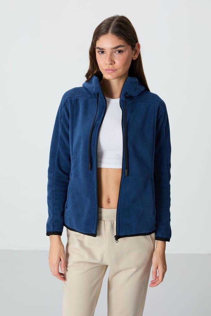 Dames Pluche Zip-up Hoodie