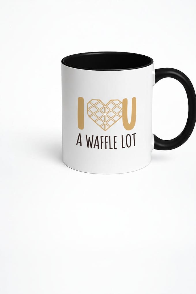 Grappige Liefdes Mok 'I Waffle Lot' Wafelhart - Uniek Cadeau