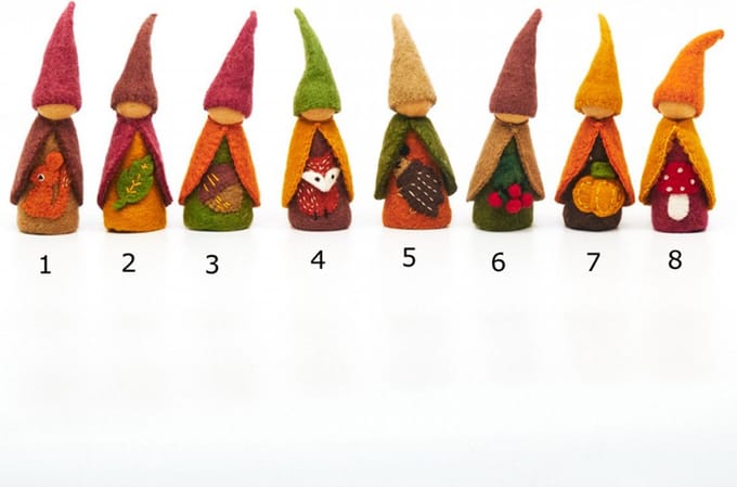 Bospoppetje vilt 14cm-NR 2